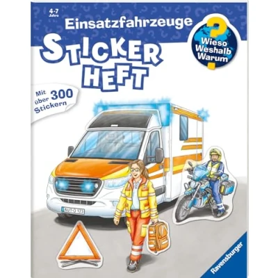 Afbeelding van Wieso? Weshalb? Warum? Stickerheft: Einsatzfahrzeuge