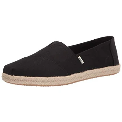 Afbeelding van TOMS Alpargata Rope Platte instappers voor dames, zwart, 36 EU