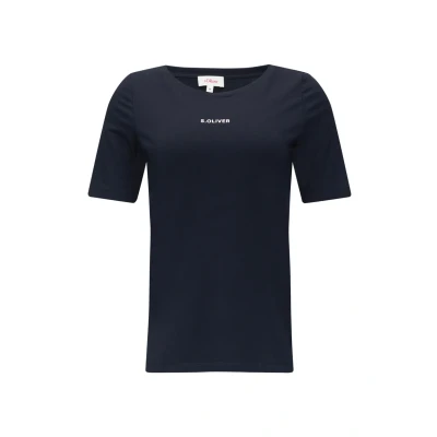 Afbeelding van s.Oliver Elastisches MIT Label Tshirt basic, Dames, Maat: 36, Navy