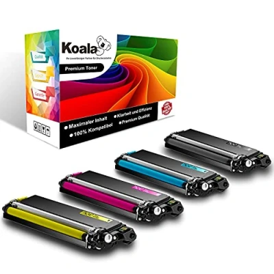 Afbeelding van Koala Set van 4 toners compatibel met Brother TN 243CMYK TN247 TN243 voor MFC L3750CDW L3770CDW HL 3210CW L3230CDW L3730CDW DCP L3510CDW L3710CW zwart/cyaan/magenta. /Geel