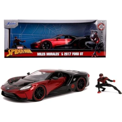 Afbeelding van Jada Marvel Miles Morales Spiderman met 2017 Ford GT Auto 1:24