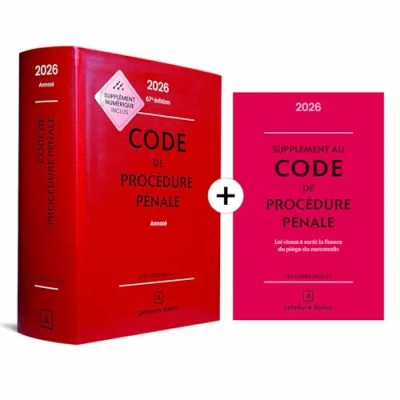 Afbeelding van CODE DE PROCEDURE PENALE 2026 ANNOTE