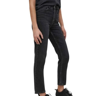 Afbeelding van ONLY Straight leg jeans, Dames, Maat: 27x32, Black denim