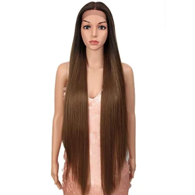 Afbeelding van Style Icon 96,5 cm Kant Voorkant Pruiken Extra Lange Rechte 15,2 Midden Deel Baby Haar 150% Dichtheid (96,5 TT6/30 W)