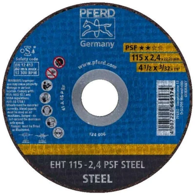 Afbeelding van PFERD EHT 115 2,4 PSF STEEL 61730026 Doorslijpschijf recht mm 25 stuk(s) Staal