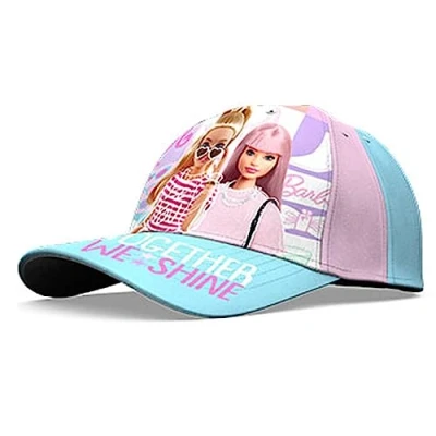 Afbeelding van Barbie Polyester Petten Set van 2 Stuks Roze &amp; Blauw