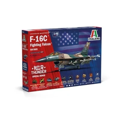 Afbeelding van 1:48 Italeri 35105 General Dynamics F 16C Fighting Falcon Straaljager War Thunder Special BONUS! Plastic Modelbouwpakket