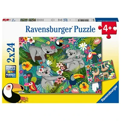 Image de Puzzle enfant 2x24 pièces Ravensburger Koalas et paresseux
