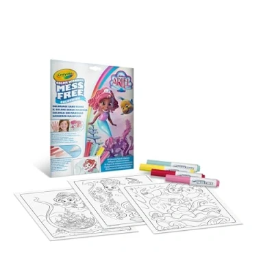 Afbeelding van Crayola Color Wonder, schilderset met 18 kleurplaten en 4 viltstiften, Ariel thema, creatieve activiteit voor kinderen, leeftijd 3,4,5 jaar, 75 7018
