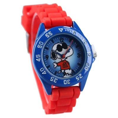 Afbeelding van Kidzroom Watch Snoopy KIDS TIME Unisex Horloge voor kinderen, Maat: One Size, Red