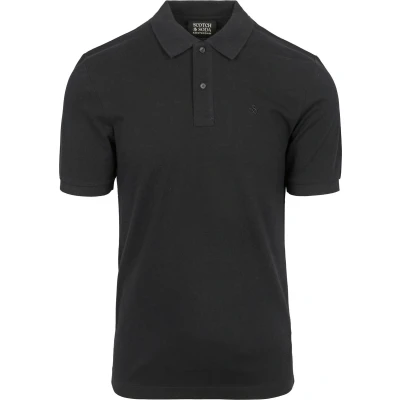 Afbeelding van Scotch &amp; Soda CORE LOGO Poloshirt, Heren, Maat: Small, Black