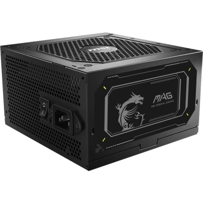 Afbeelding van MSI MAG A850GL PCIE5 II Voeding ATX12V 3.1 80 Plus Gold (115V) 850 Watt Modulair 100 240V Actieve PFC PCIe 5.1 120mm FDB Fan zwart