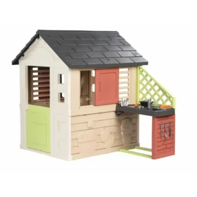 Afbeelding van Smoby Life Nature Playhouse met keuken Speelhuis Accessoires Vanaf 2 jaar.