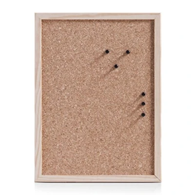 Afbeelding van Zeller prikbord/memobord incl. punaises 30 x 40 cm kurk