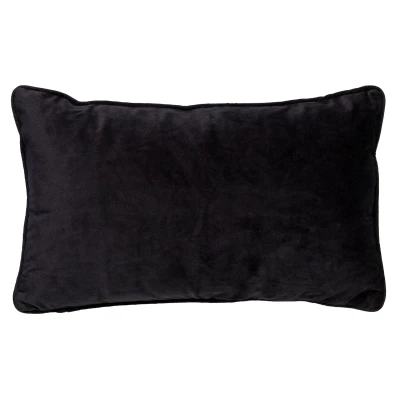 Afbeelding van Dutch Decor FINN Sierkussen 30x50 cm velvet lendekussen Raven zwart