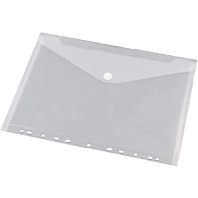 Afbeelding van HF2 Enveloptas A4 240x310mm 11 gaats PP transparant wit 10 stuks