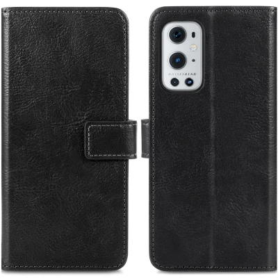 Afbeelding van iMoshion Hoesje Geschikt voor OnePlus 9 Pro Met Pasjeshouder Luxe Bookcase Zwart