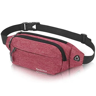 Afbeelding van Heuptas voor heren en dames, veiligheid, reizen of outdoor, sport, waistpack fanny pack dagelijks gebruik wandelen, Rood