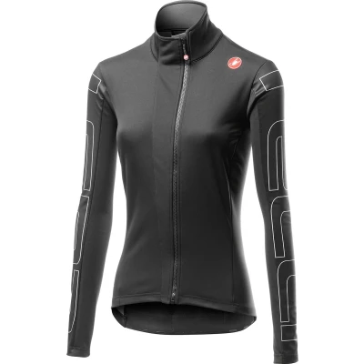 Afbeelding van Castelli Fietsjack lange mouwen voor Dames Zwart Ivoor / CA Transition W Jacket Light Black/Ivory