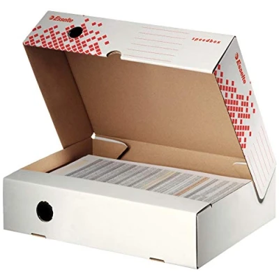 Afbeelding van Esselte Archiefdoos Speedbox brede opening 80mm Wit per stuk