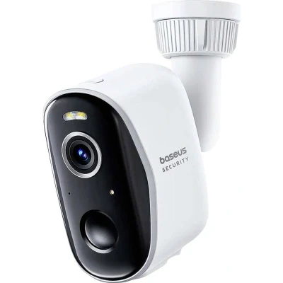 Afbeelding van Baseus Beveiligingscamera N1 Plus Uitbreiding Draadloos Slimme beveiliging Buiten 2K Camera WIFI Weerbestendig Waterdicht Nachtzicht Wit