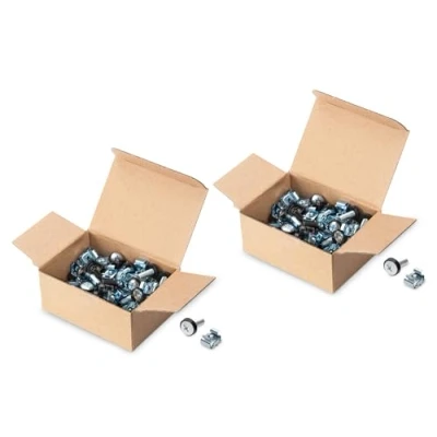 Afbeelding van DIGITUS DN 19 Set S 100 stuks M6 schroeven en kooimoeren voor serverkasten, AV rack, 19&quot;/10&quot; netwerkkast, montageset, zilver