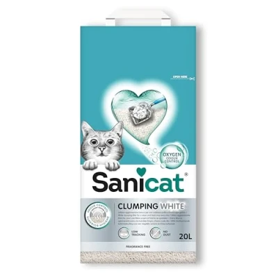 Afbeelding van Sanicat Kattenbakvulling Clumping White 20 liter