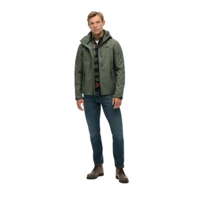 Afbeelding van Superdry Hooded Trekker Outdoorjas, Heren, Maat: Large, Shell grey/olive