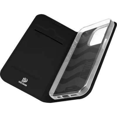 Afbeelding van Dux Ducis Telefoon Hoesje geschikt voor de iPhone 15 Pro Skin Book Case Zwart