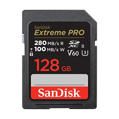Afbeelding van SanDisk Pro SD Kaart 128GB V60 UHS II 280/100MB