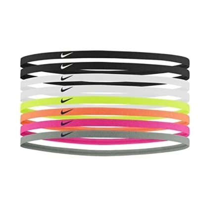 Afbeelding van Nike Performance Skinny Hairbands 8 PACK Overige accessoires, Dames, Maat: One Size, Black/black/white