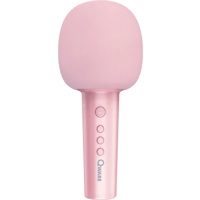 Afbeelding van Qware karaoke microfoon roze Speaker Bluetooth 4 magic voice standen Oplaadbaar