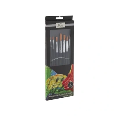 Afbeelding van Nassau Fine Art Penselenset 7 stuks Schilderen voor kinderen en volwassenen professionele penselen