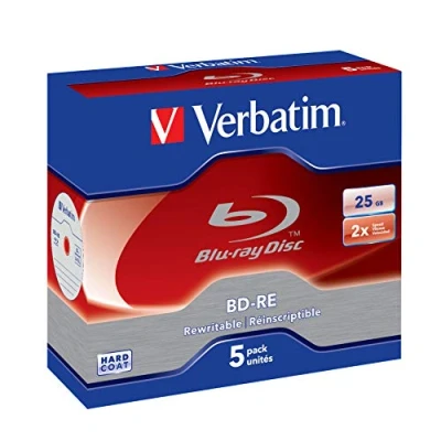 Afbeelding van Verbatim 43615 BD RE 2x, 5 pack, Blu Ray, Optical Media