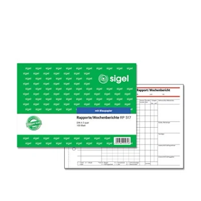 Afbeelding van Sigel, Formulier, Rapporten/Wekelijkse rapporten (100 x)
