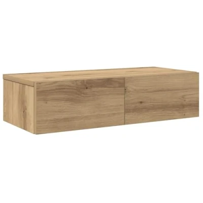 Afbeelding van vidaXL Wandschap met lades 60x26,5x15 cm bewerkt hout artisanaal eiken