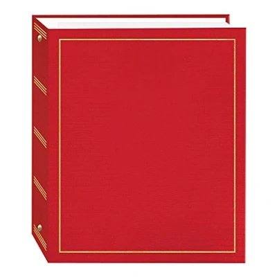 Afbeelding van Pioneer Fotoalbums, 100 pagina&#039;s, kunstleer met gouden gestempelde omslag, magnetisch album 3 ringen