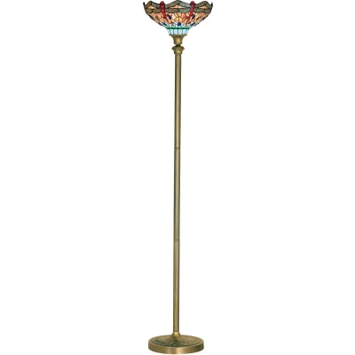 Afbeelding van Vloerlamp Dragonfly in Tiffany stijl