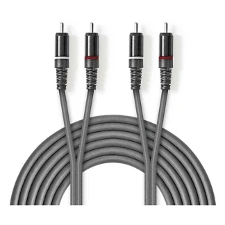 Afbeelding van Tulp kabel Nedis 5 meter (Stereo, 100% koper)