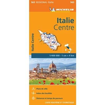 Afbeelding van Michelin 563 Centraal Italië Wegenkaart Kleurloos Reisboeken &amp; Kaarten