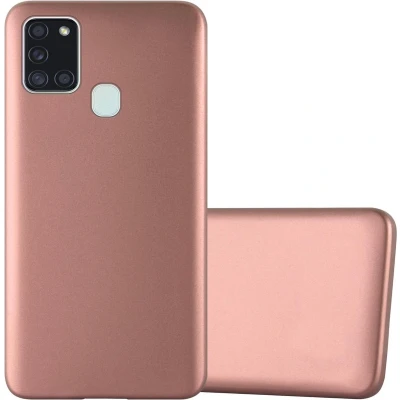 Afbeelding van Cadorabo Hoesje geschikt voor Samsung Galaxy A21s in METALLIC ROSE GOUD Beschermhoes gemaakt van flexibel TPU silicone Case Cover
