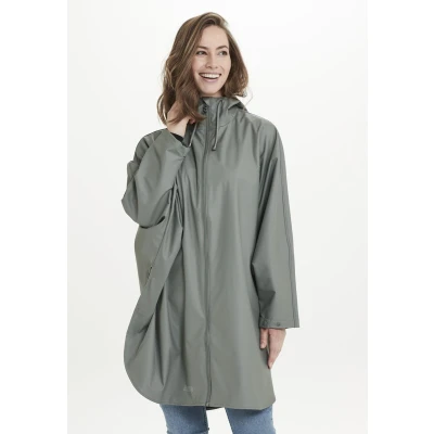 Afbeelding van Weather Report Regen Parka, Dames, Maat: L/XL, Grijs/groen
