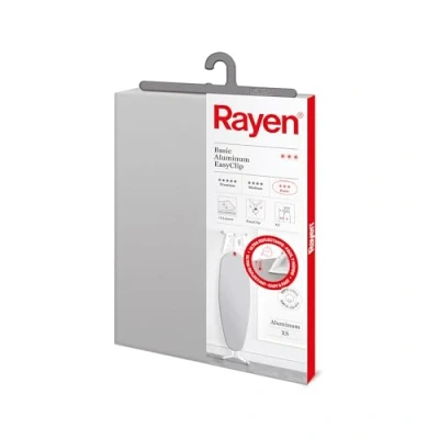 Afbeelding van Rayen 6151.01 Strijkplank voor kleine afmetingen 2 lagen: schuim en stof 100% katoen overtrek met aluminium coating Basic Wol serie, lichtgrijs metallic, 115 x 38 cm