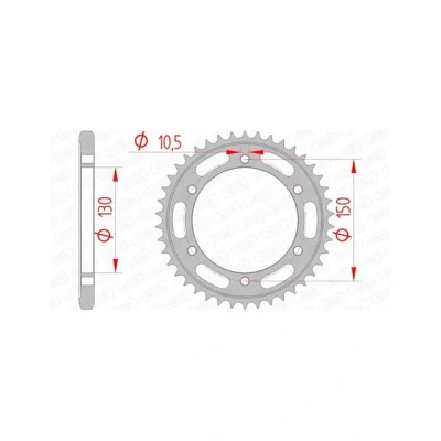 Image de Couronne AFAM 46 dents acier standard pas 525 type 12606