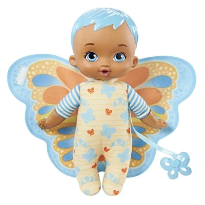 Image de My Garden Baby Mon Premier Bebe Papillon bleu 23 cm corps souple avec ailes en peluche Poupee / Poupon Des 18 mois