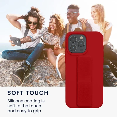 Afbeelding van kwmobile back cover voor smartphone geschikt iPhone 15 Pro Max 1x beschermhoesje van kunststof In rood