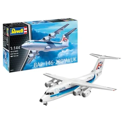 Afbeelding van 1:144 Revell 03791 Bae 146 200 (RJ85) AirUK Straaljager Plastic Modelbouwpakket