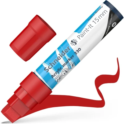 Afbeelding van Schneider acrylmarker Paint it 330 15mm rood S 120302
