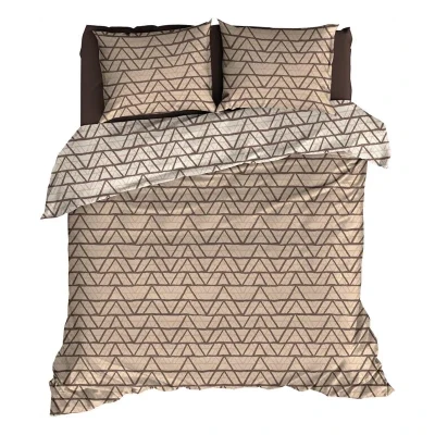 Afbeelding van Satin d&#039;Or Cervo Dekbedovertrek Tweepersoons 200x200/220 cm + 2 kussenslopen 60x70 Sand