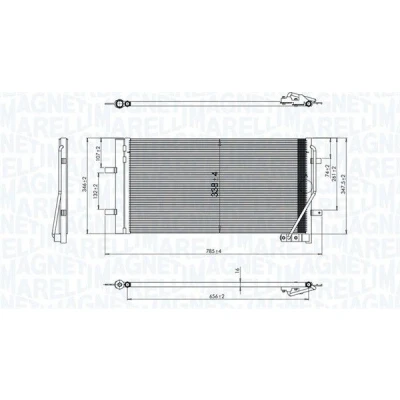 Afbeelding van MAGNETI MARELLI 350203842000 Condensor Airco Met droger 656x338x16 338 656 16 AUDI: Q3